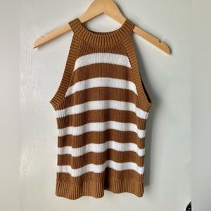 Old Navy Sleeveless Cropped Shaker-Stitch Sweater for Women